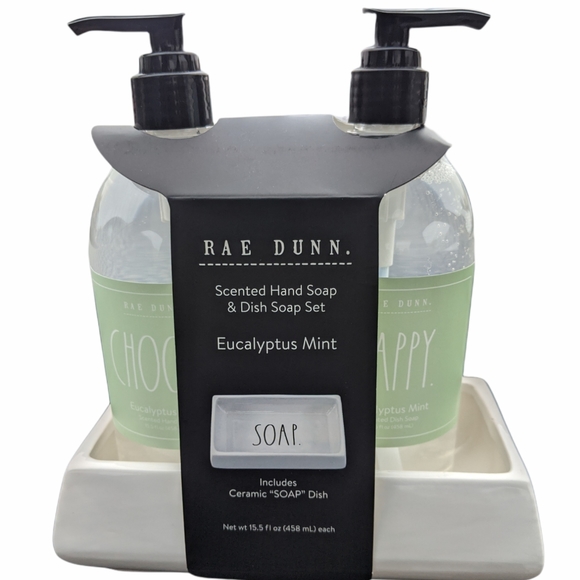 Rae Dunn scented hand soap & dish soap set